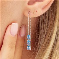 Einzelner Ohrring Brosway Dame FANCY FREEDOM BLUE in Silber Cubic Zirconia FFB13 - FFB13